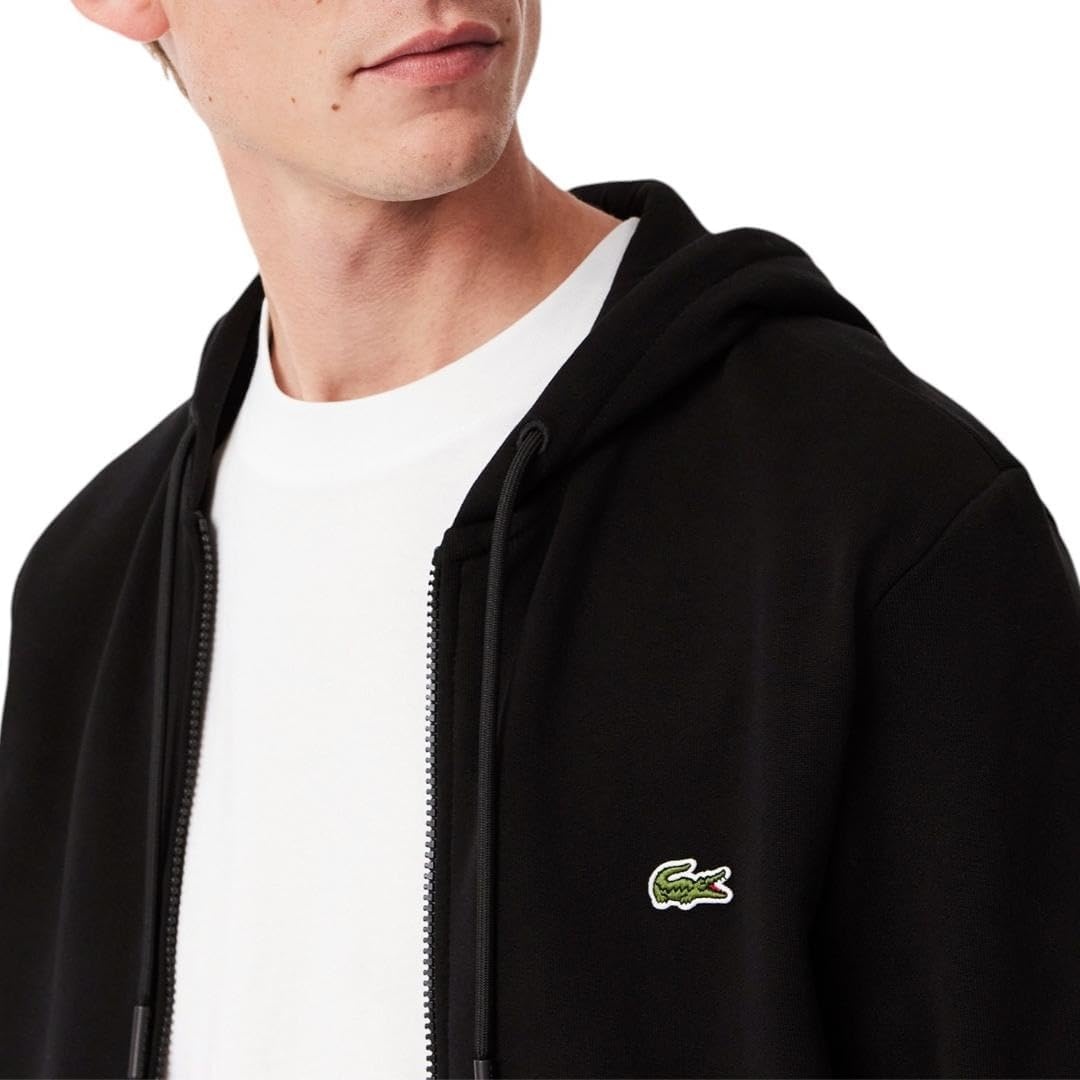 image:imageLacoste Mens ZipUp Fleece HoodieBlack