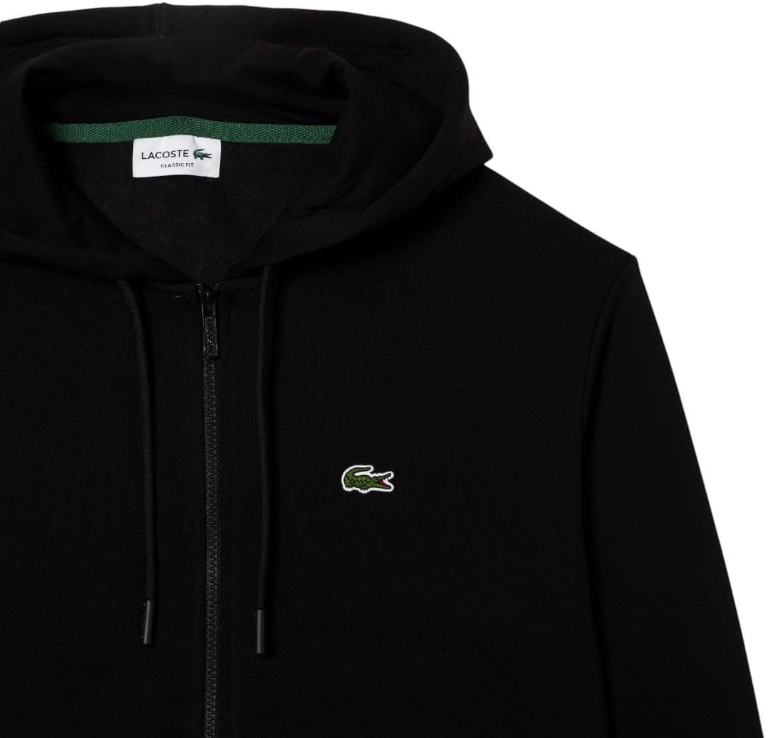 image:imageLacoste Mens ZipUp Fleece HoodieBlack