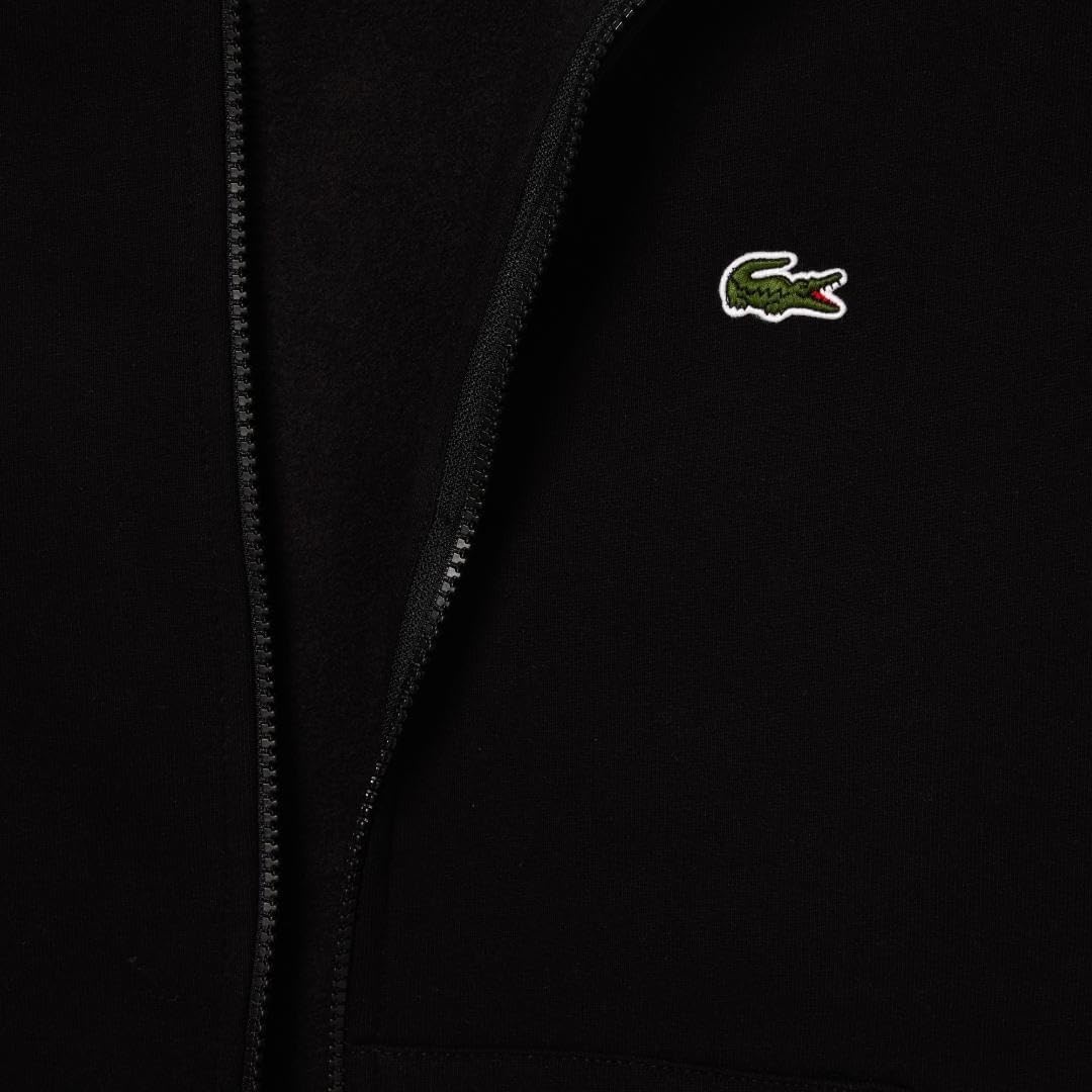 image:imageLacoste Mens ZipUp Fleece HoodieBlack