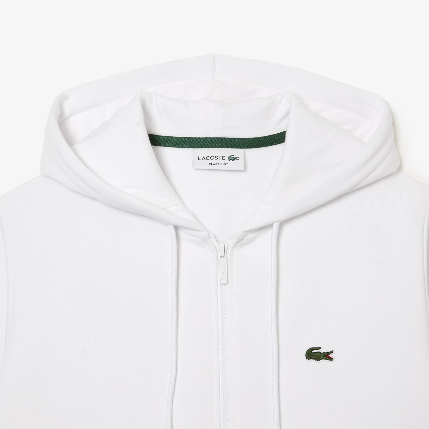 image:imageLacoste Mens ZipUp Fleece HoodieBlanc