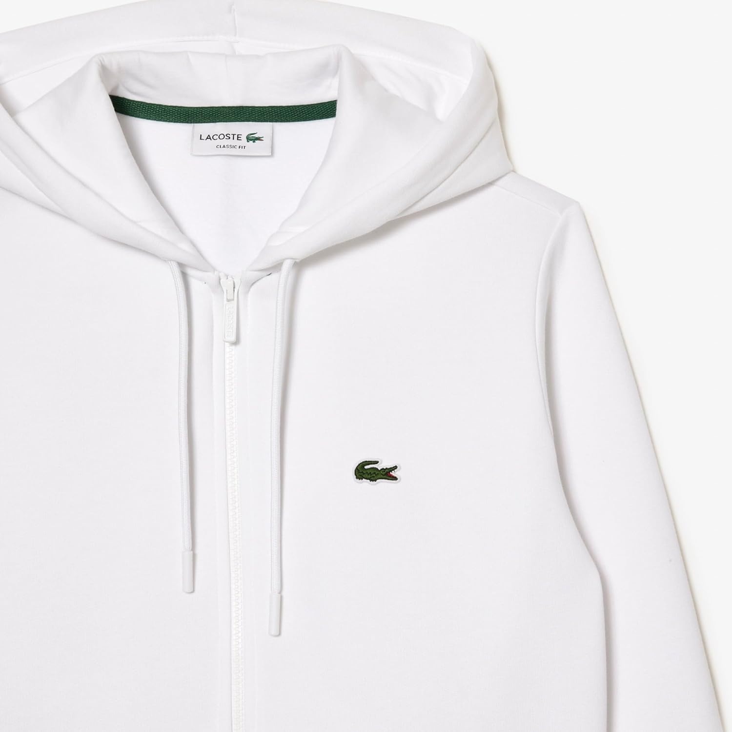 image:imageLacoste Mens ZipUp Fleece HoodieBlanc