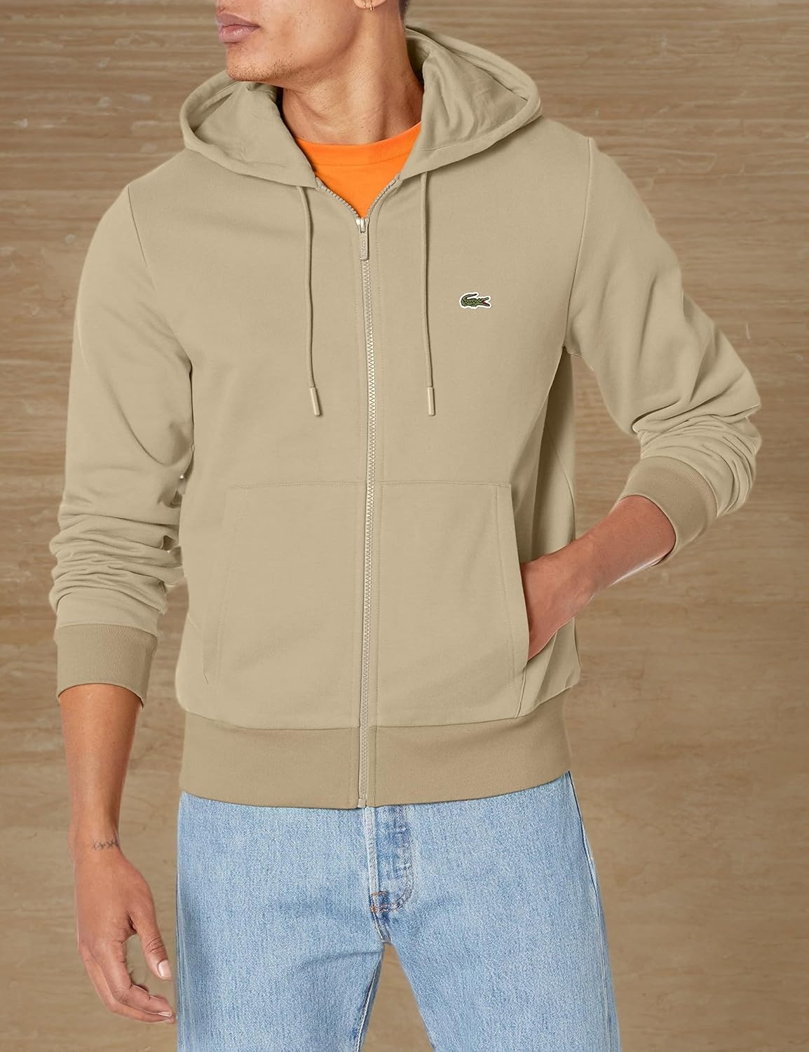 image:imageLacoste Mens ZipUp Fleece HoodieLion