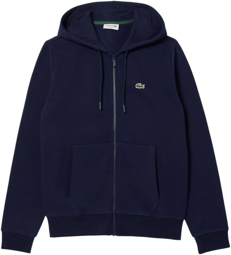image:imageLacoste Mens ZipUp Fleece HoodieNavy Blue