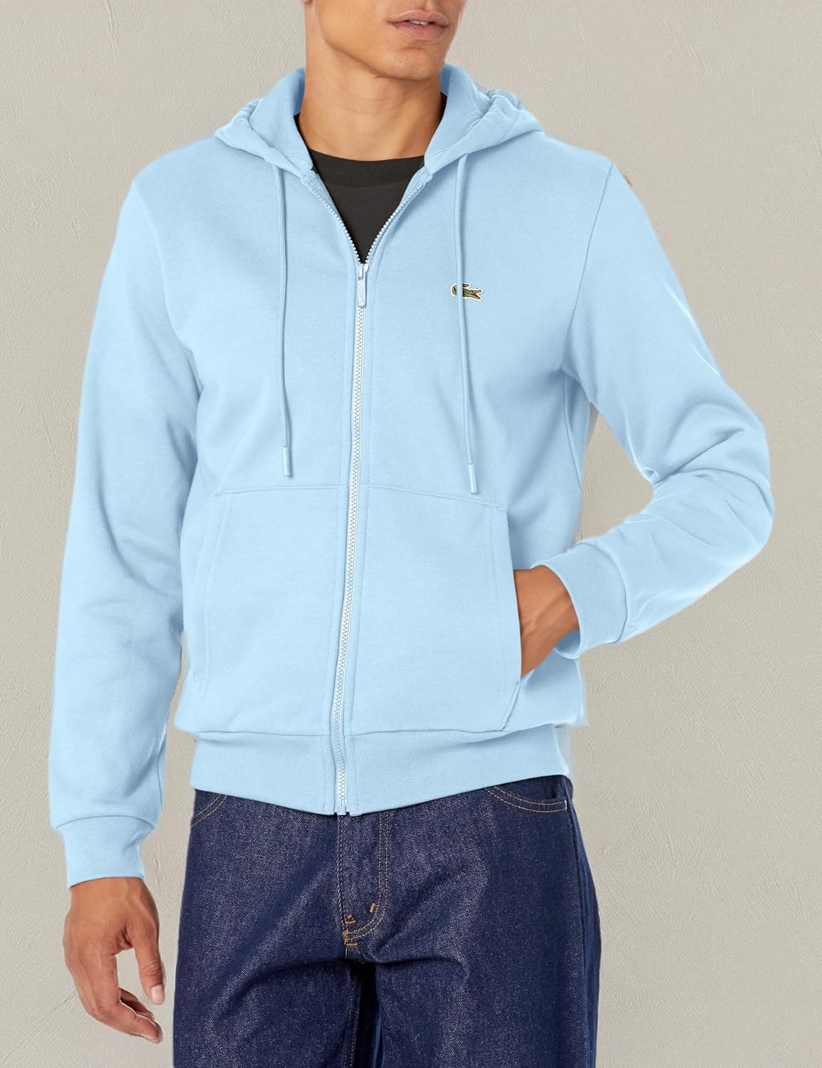 image:imageLacoste Mens ZipUp Fleece HoodieOverview