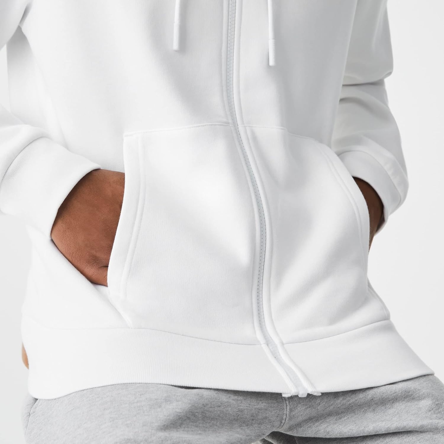 image:imageLacoste Mens ZipUp Fleece HoodieWhite