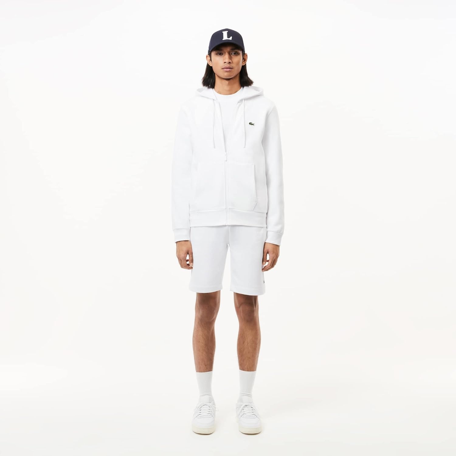 image:imageLacoste Mens ZipUp Fleece HoodieWhite