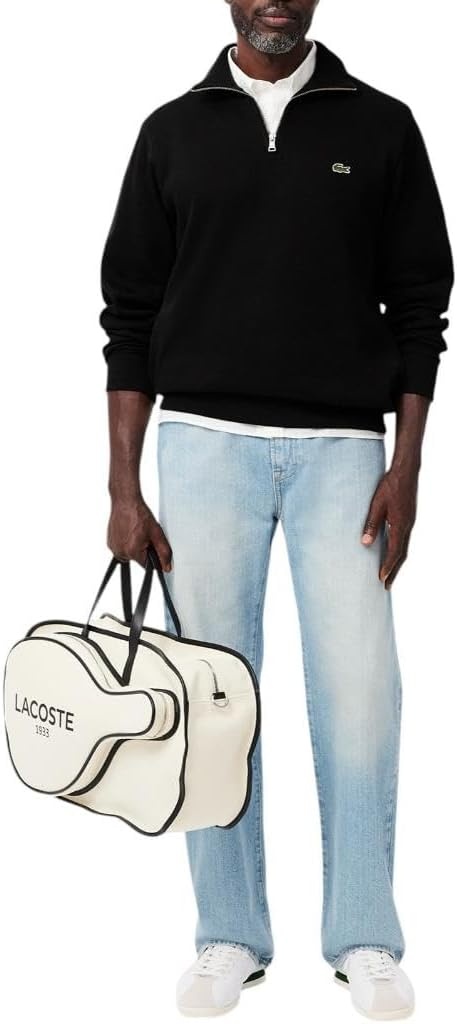 image:imageLacoste Mens ZipUp High Neck Interlock SweatshirtBlack