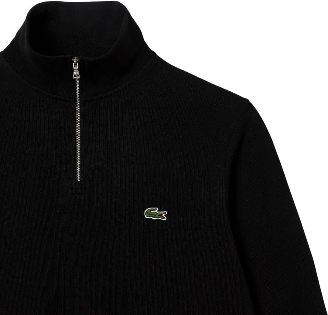 image:imageLacoste Mens ZipUp High Neck Interlock SweatshirtBlack