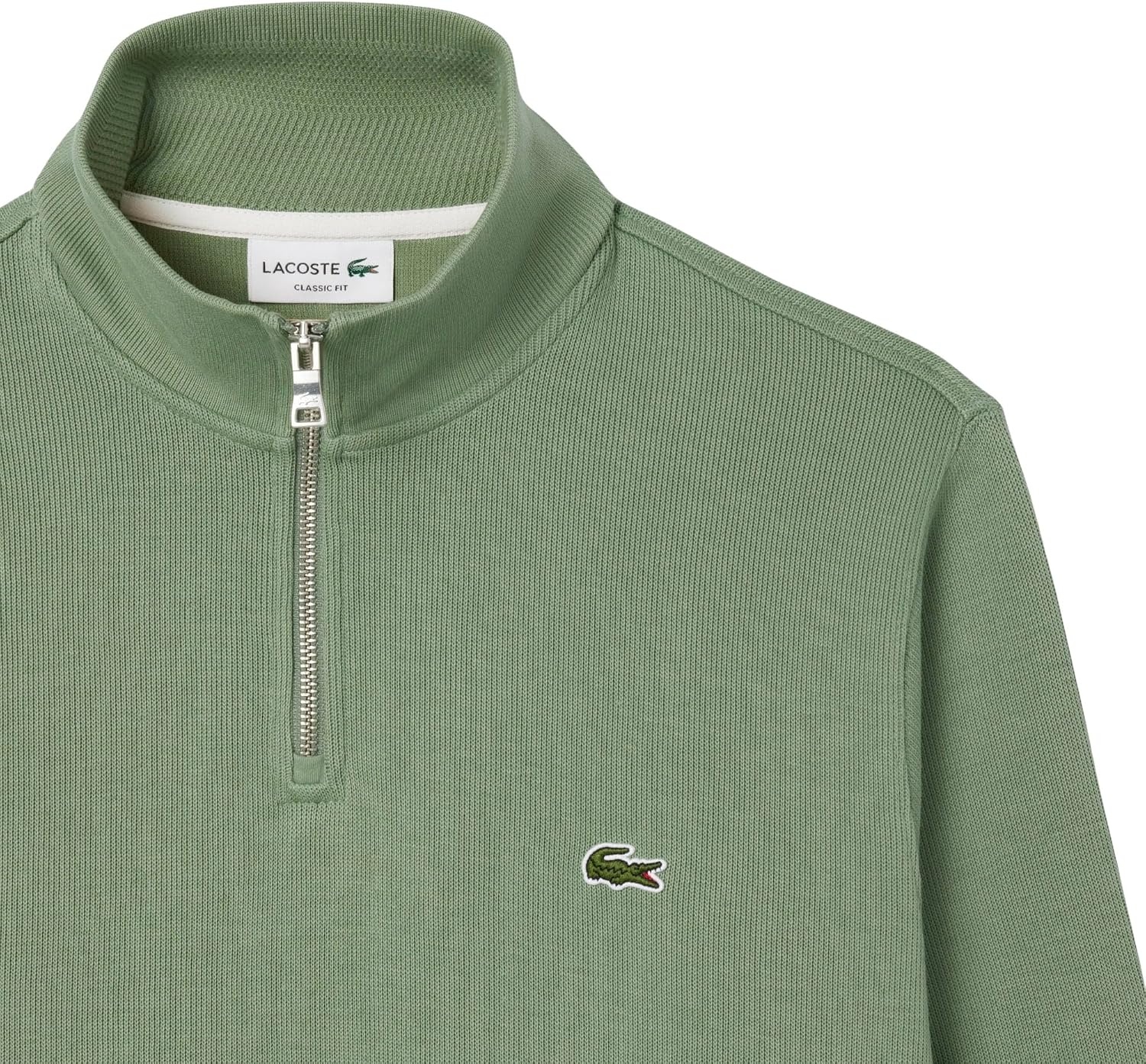 image:imageLacoste Mens ZipUp High Neck Interlock SweatshirtThyme