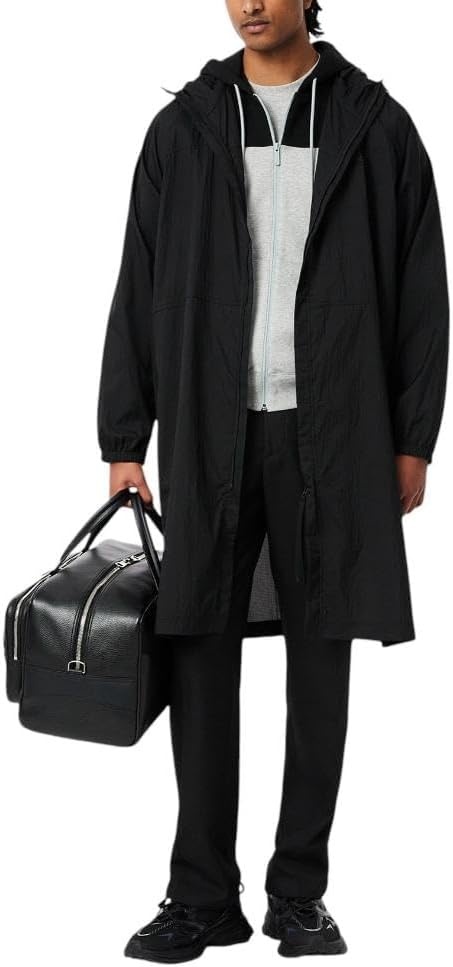 image:imageLacoste Mens Zipped Colorblock HoodieGray Black
