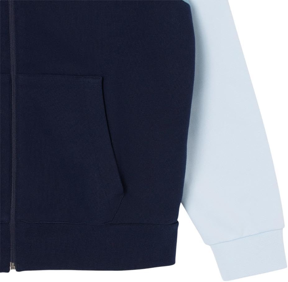 image:imageLacoste Mens Zipped Colorblock HoodieNavy Blue Dark Blue Light Blue