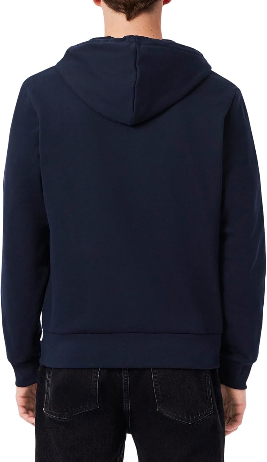 image:imageLacoste Mens Zipped Colorblock HoodieNavy BlueFlourRed Vermouth