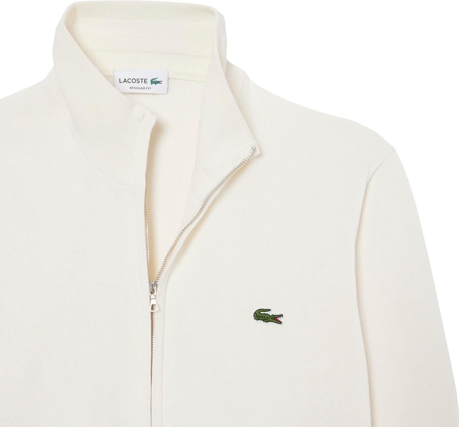image:imageLacoste Mens Zipped High Neck Cotton SweaterFlour