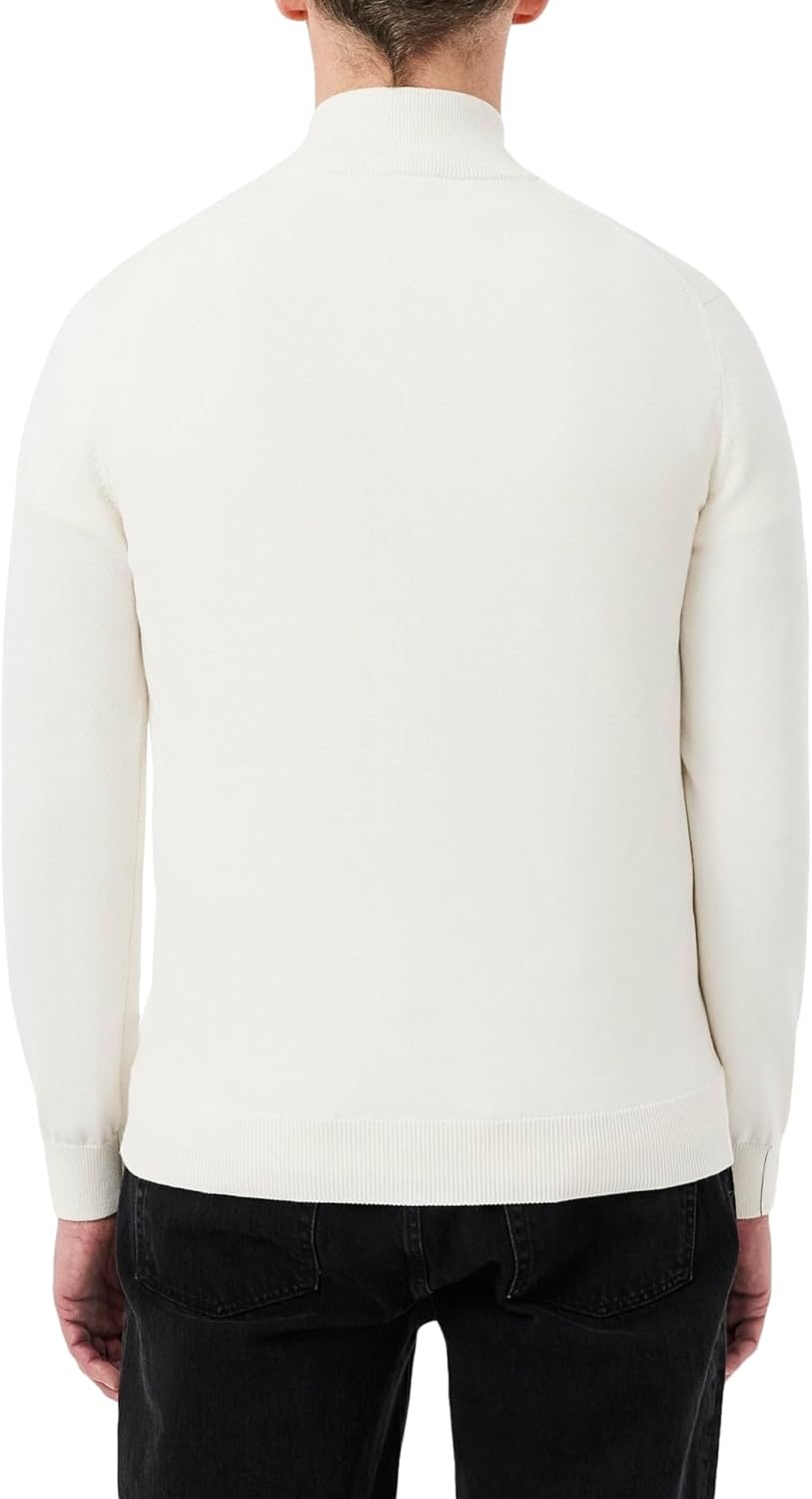 image:imageLacoste Mens Zipped High Neck Cotton SweaterFlour