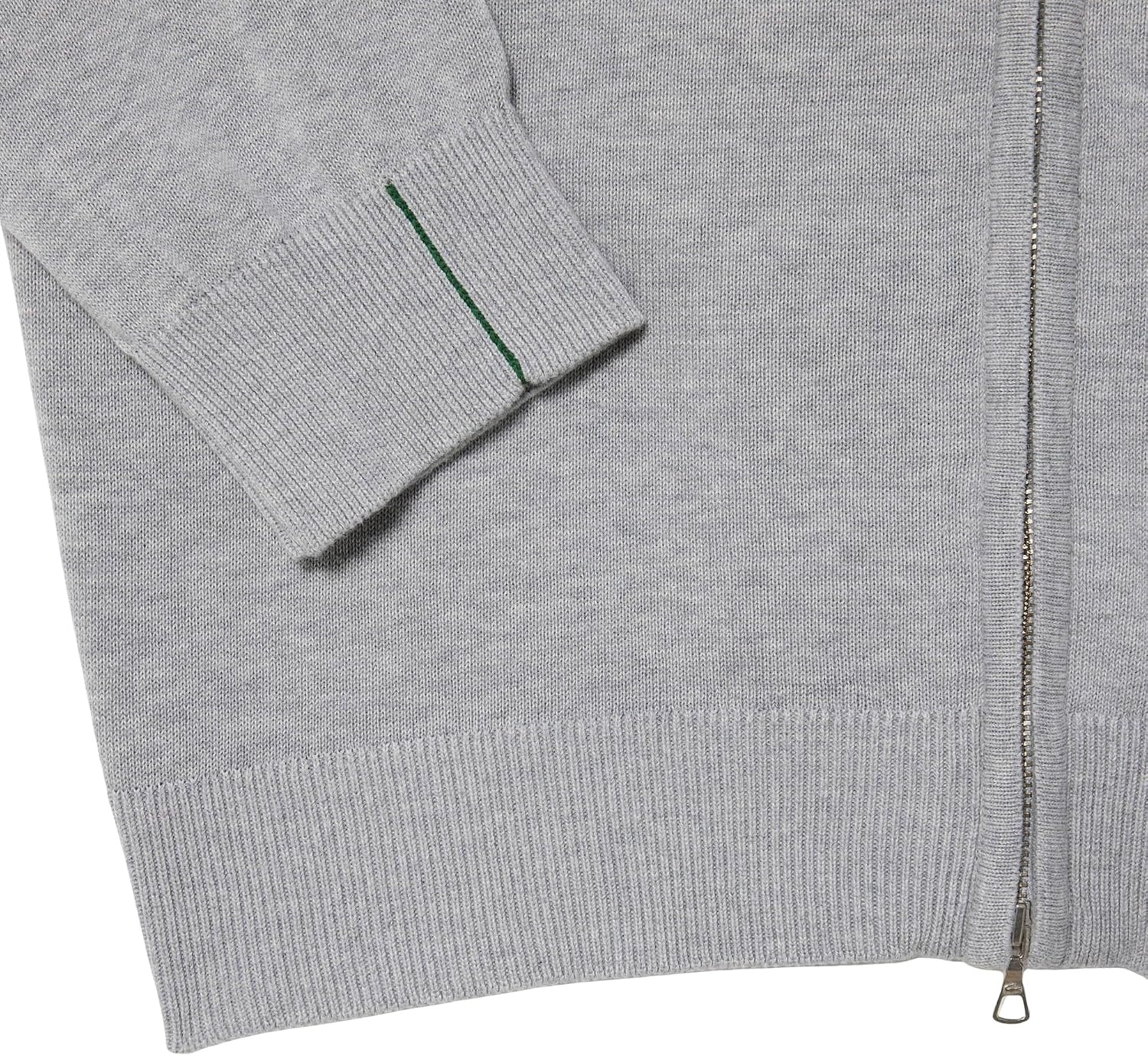 image:imageLacoste Mens Zipped High Neck Cotton SweaterSilver Chine