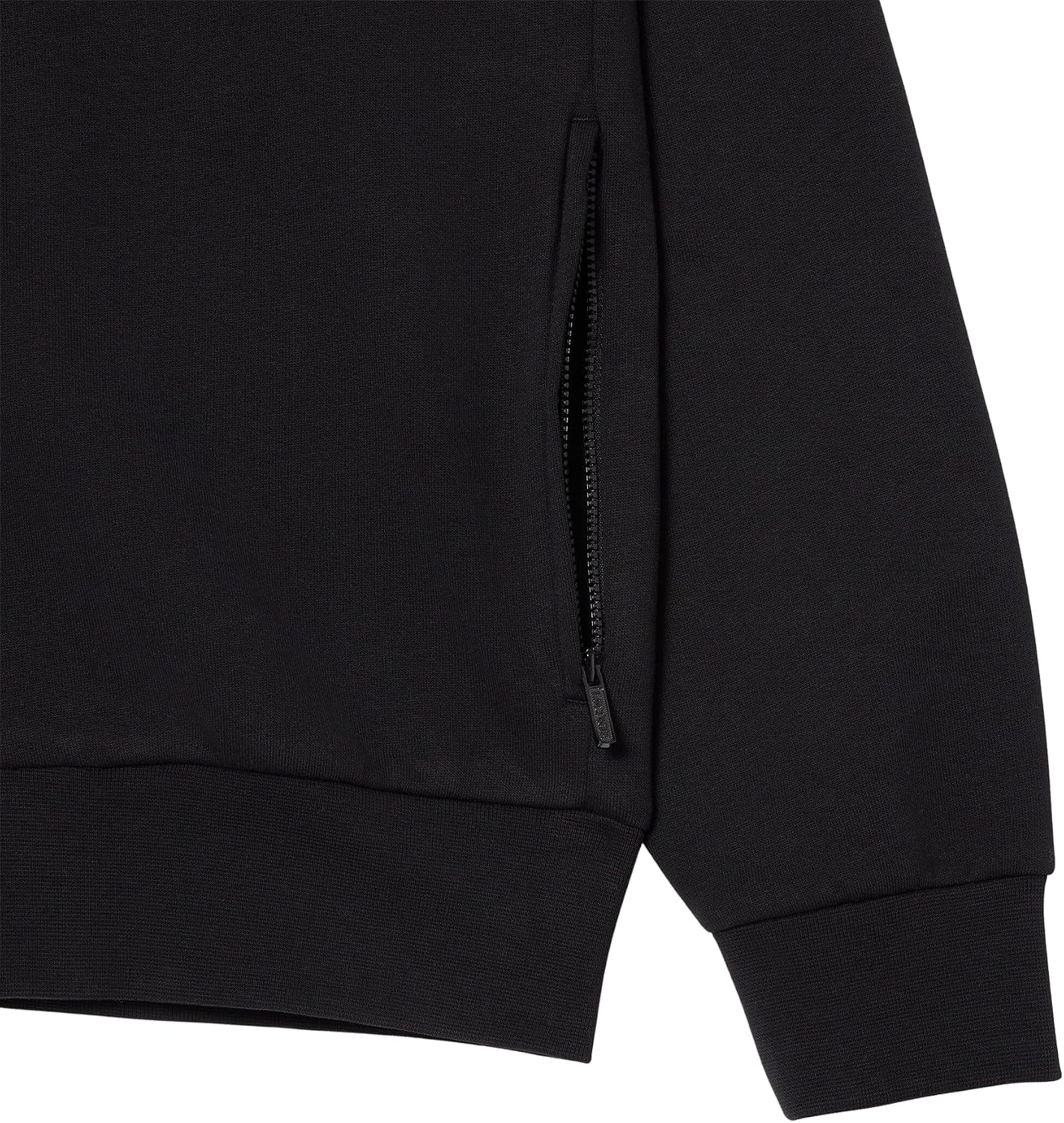image:imageLacoste Mens Zipup High Neck Fleece SweatshirtBlack