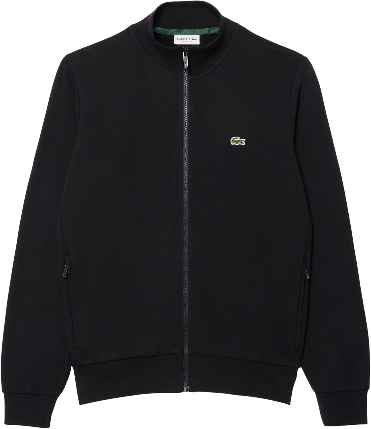 image:imageLacoste Mens Zipup High Neck Fleece SweatshirtBlack