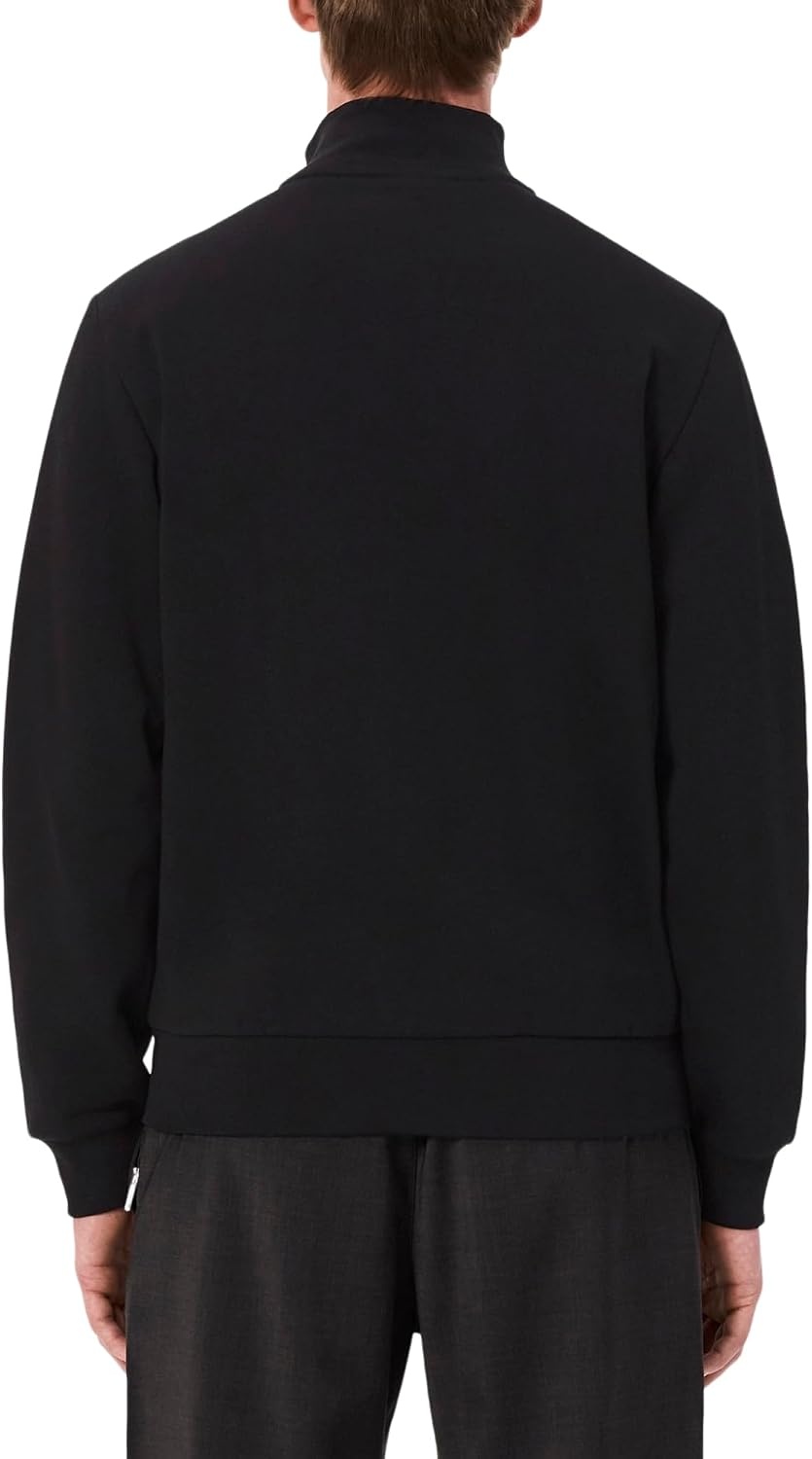 image:imageLacoste Mens Zipup High Neck Fleece SweatshirtBlack