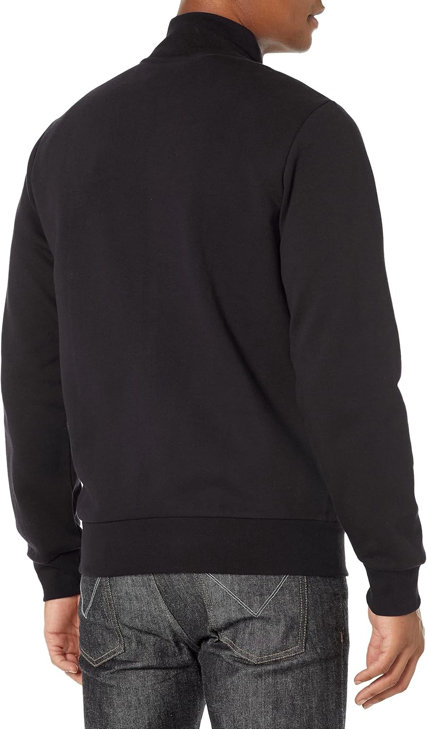 image:imageLacoste Mens Zipup High Neck Fleece SweatshirtBlack
