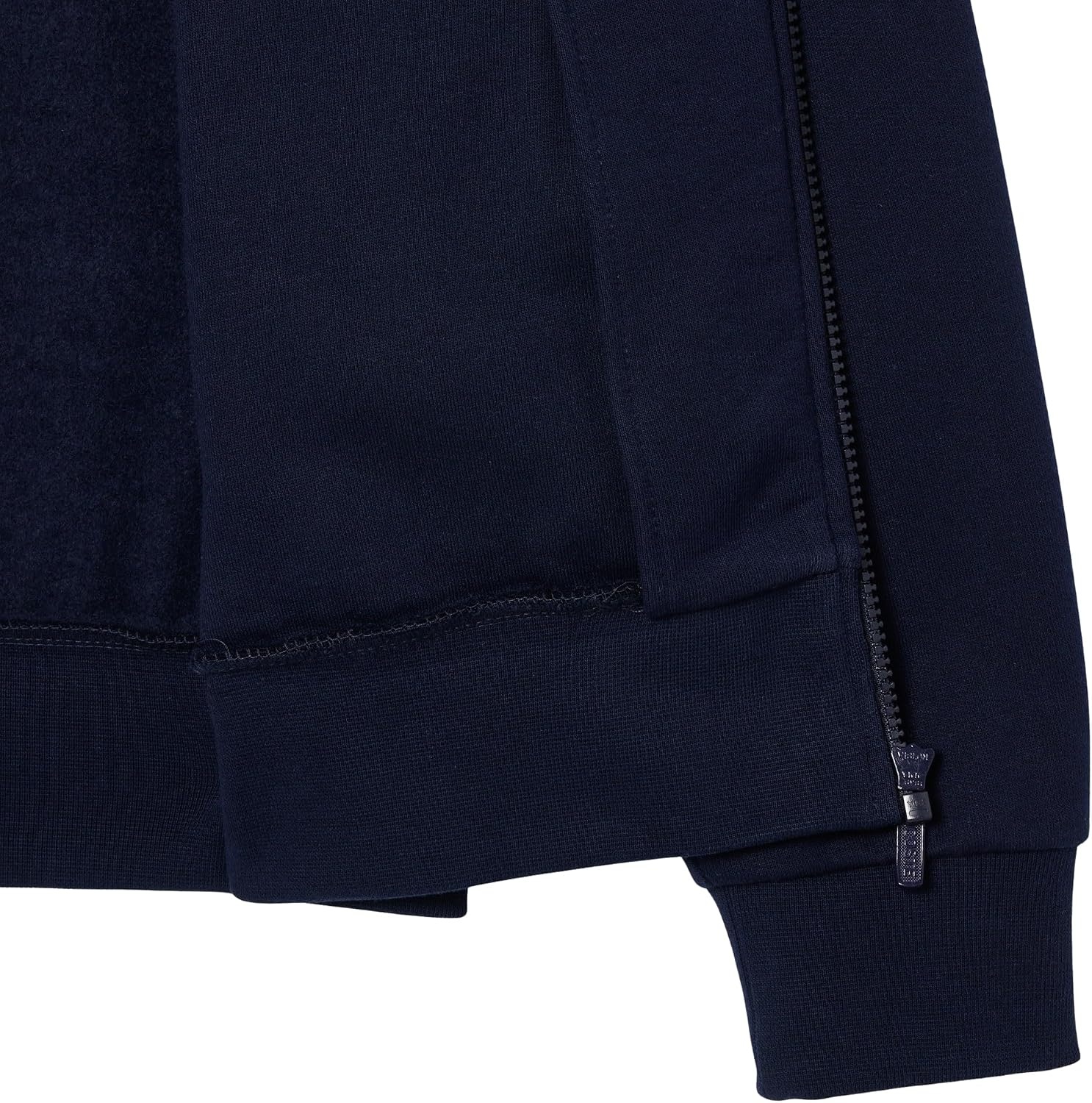 image:imageLacoste Mens Zipup High Neck Fleece SweatshirtNavy Blue
