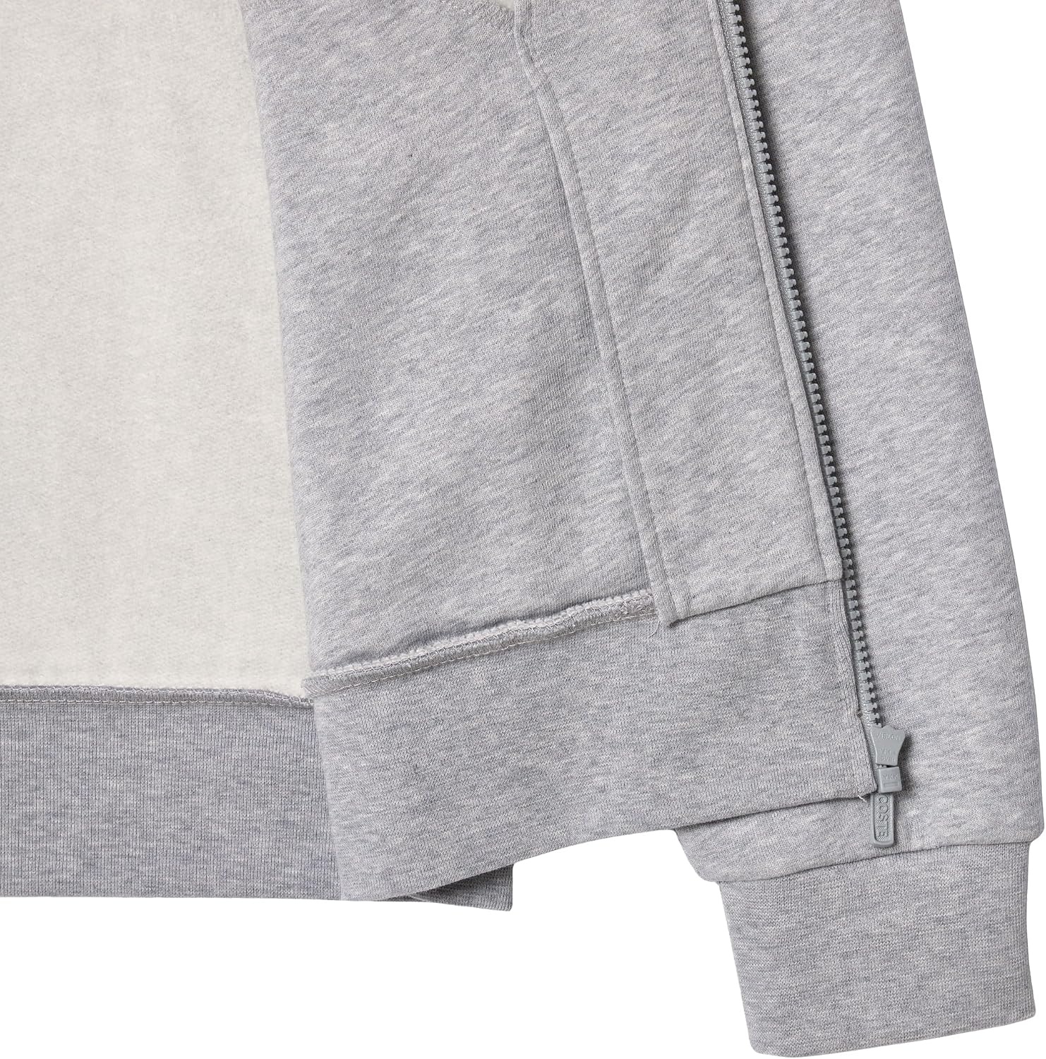 image:imageLacoste Mens Zipup High Neck Fleece SweatshirtSilver Chine