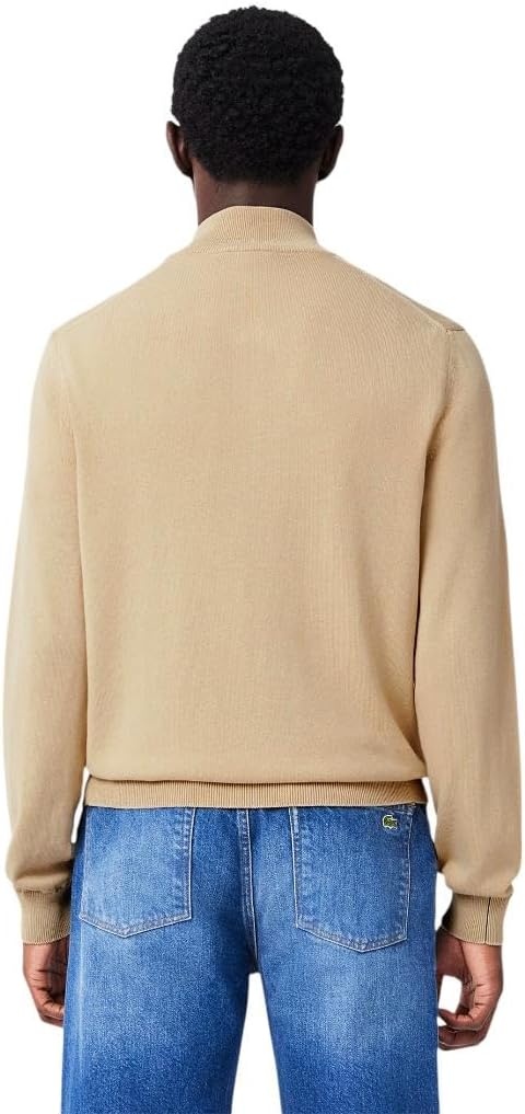 image:imageLacoste Mens Zipup HighNeck Cotton SweaterViennese