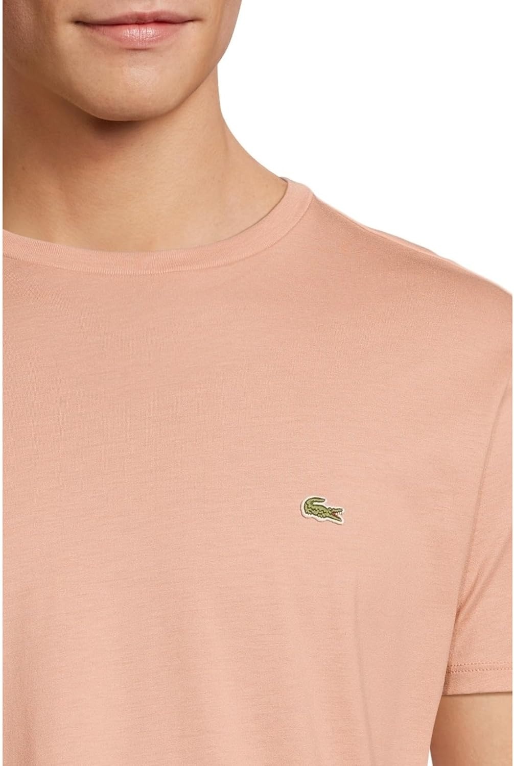 image:imageLacoste Monochrome Cotton Pima Jersey Crew Neck TShirtLatte