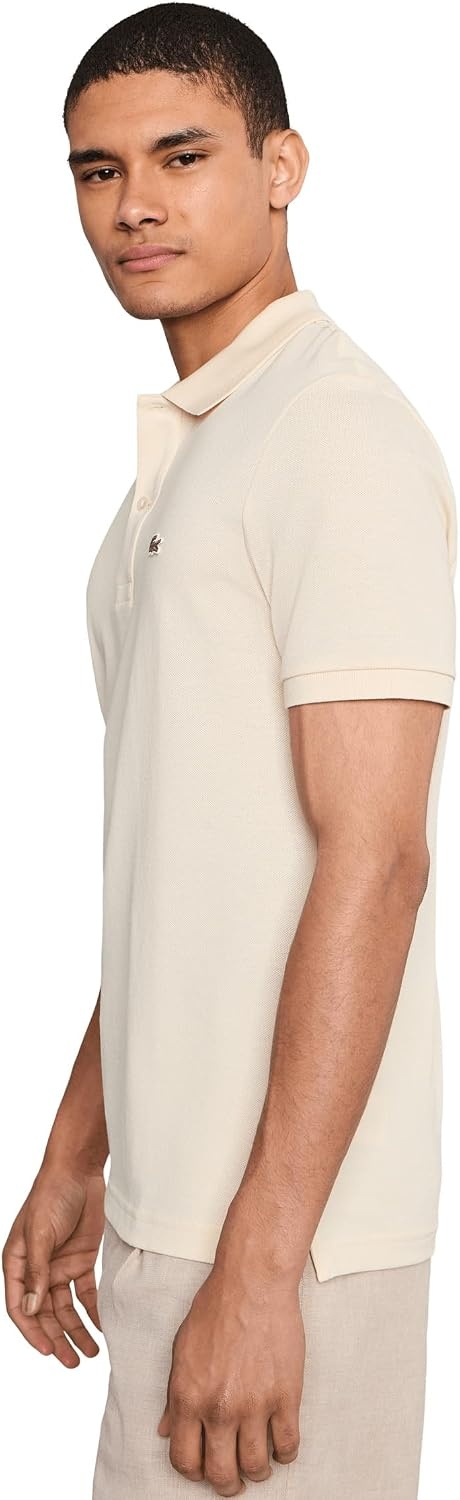 image:imageLacoste Short Sleeve Classic Fit Chine Pique Polo Shirt L1264 ShirtBeige