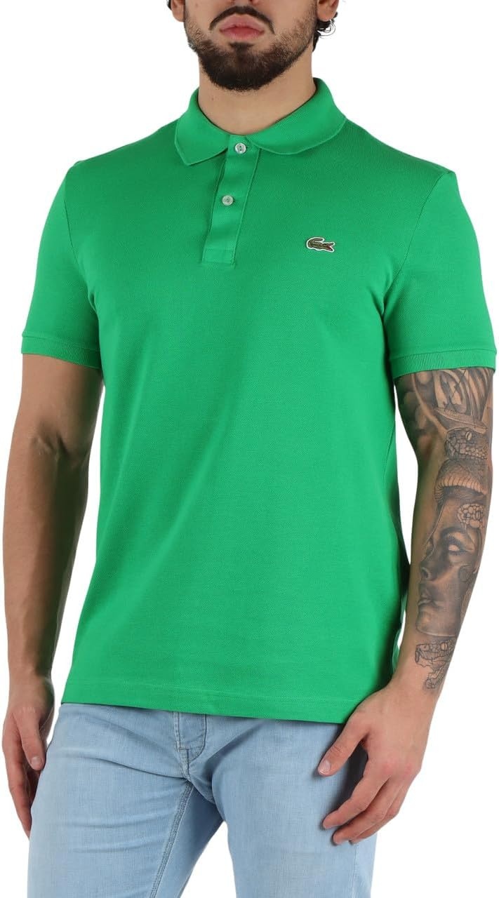 image:imageLacoste Short Sleeve Classic Fit Chine Pique Polo Shirt L1264 ShirtCalathea