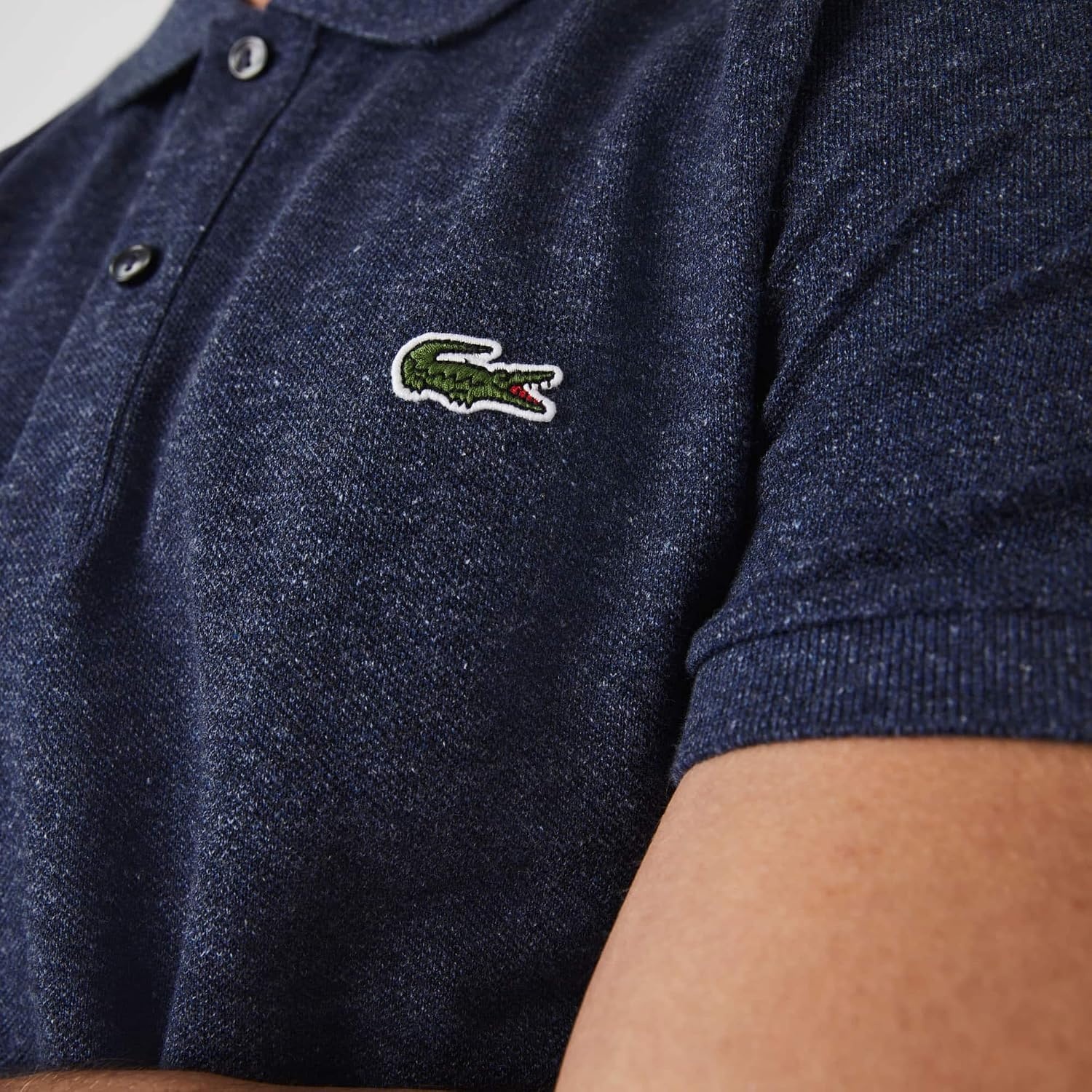 image:imageLacoste Short Sleeve Classic Fit Chine Pique Polo Shirt L1264 ShirtNebula China