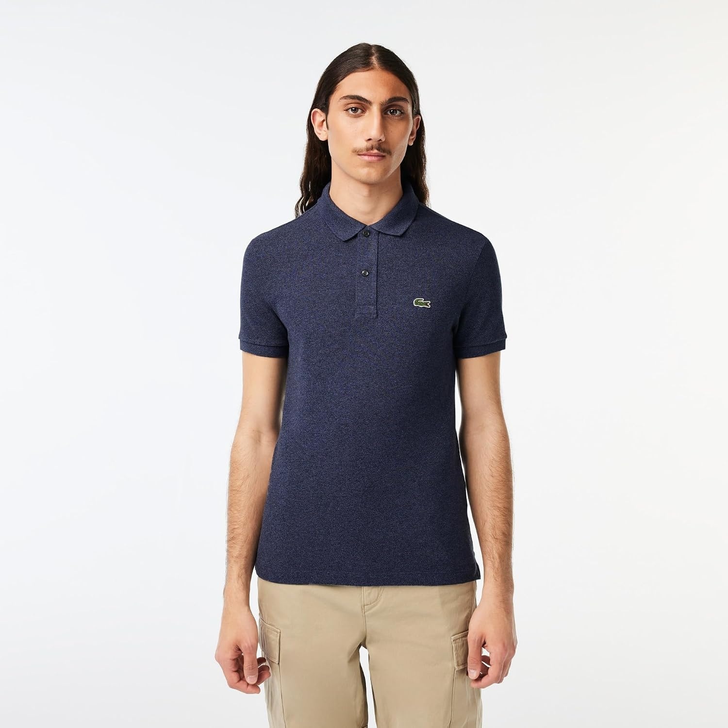 image:imageLacoste Short Sleeve Classic Fit Chine Pique Polo Shirt L1264 ShirtNebula China