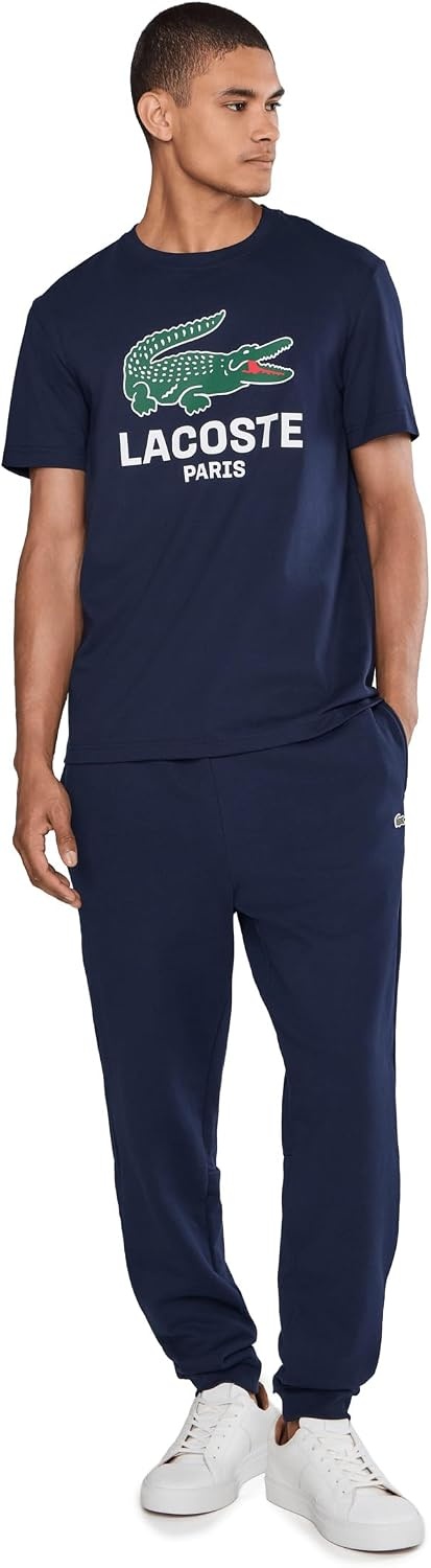 image:imageLacoste Tapered Leg SweatpantsNavy Blue Green Croc