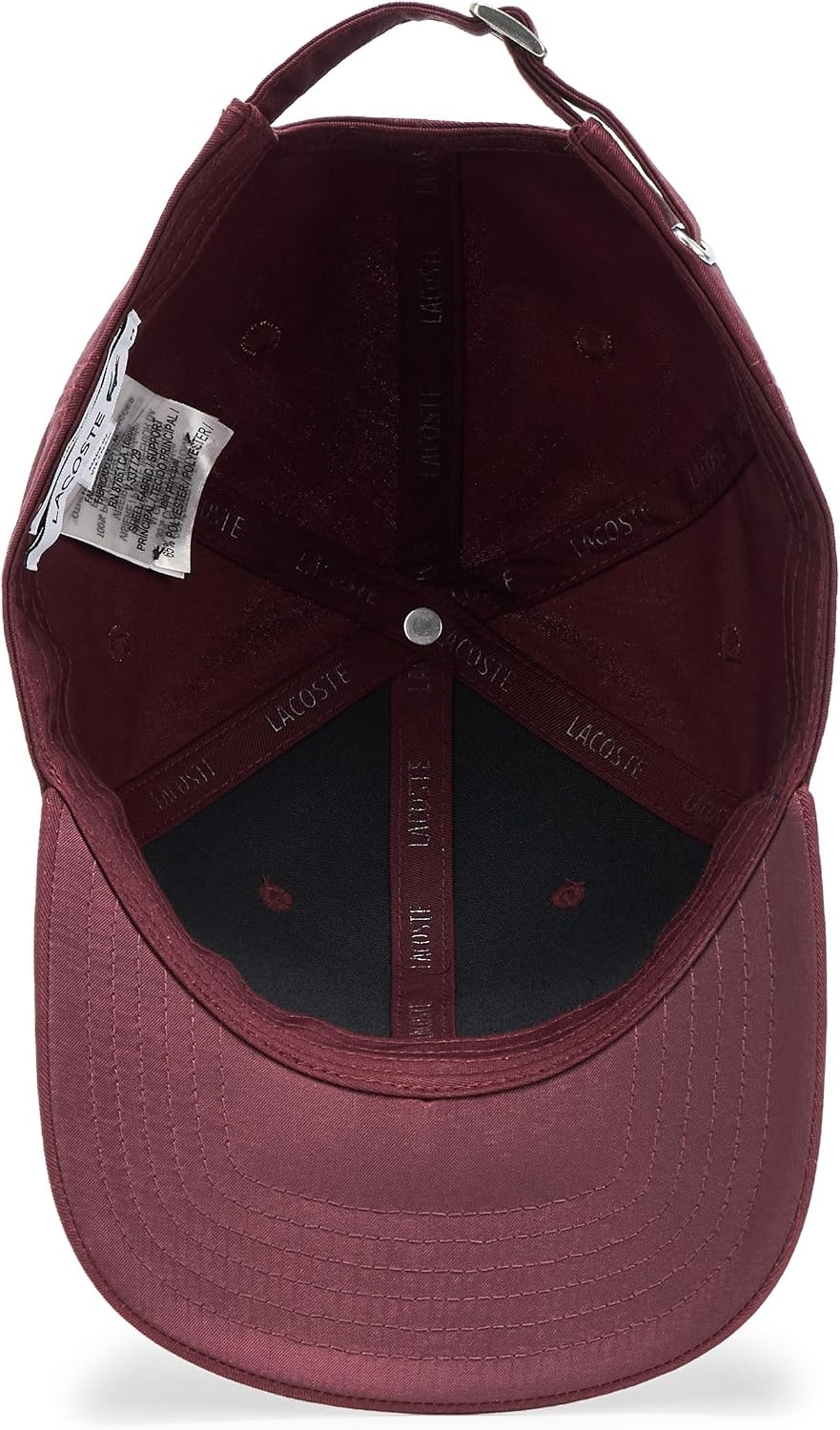 image:imageLacoste Unisex Adult 3D Embroidered Baseball CapBordeaux