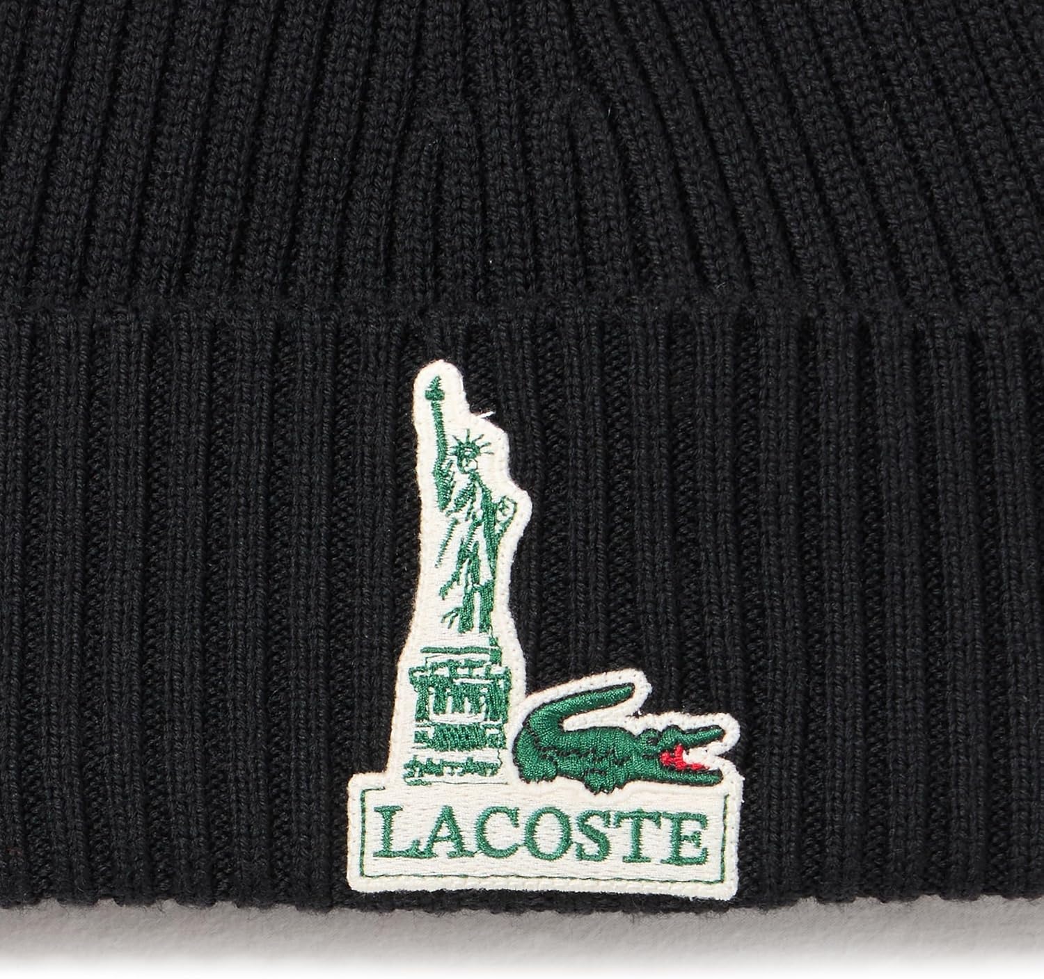 image:imageLacoste Unisex Adult New York Wool Badge BeanieBlack