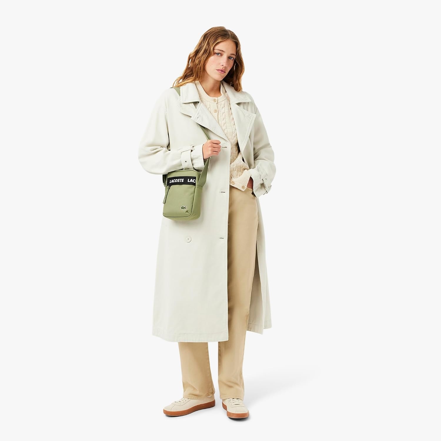 image:imageLacoste Unisex Neocroc Seasonal Crossbody BagArmy Green