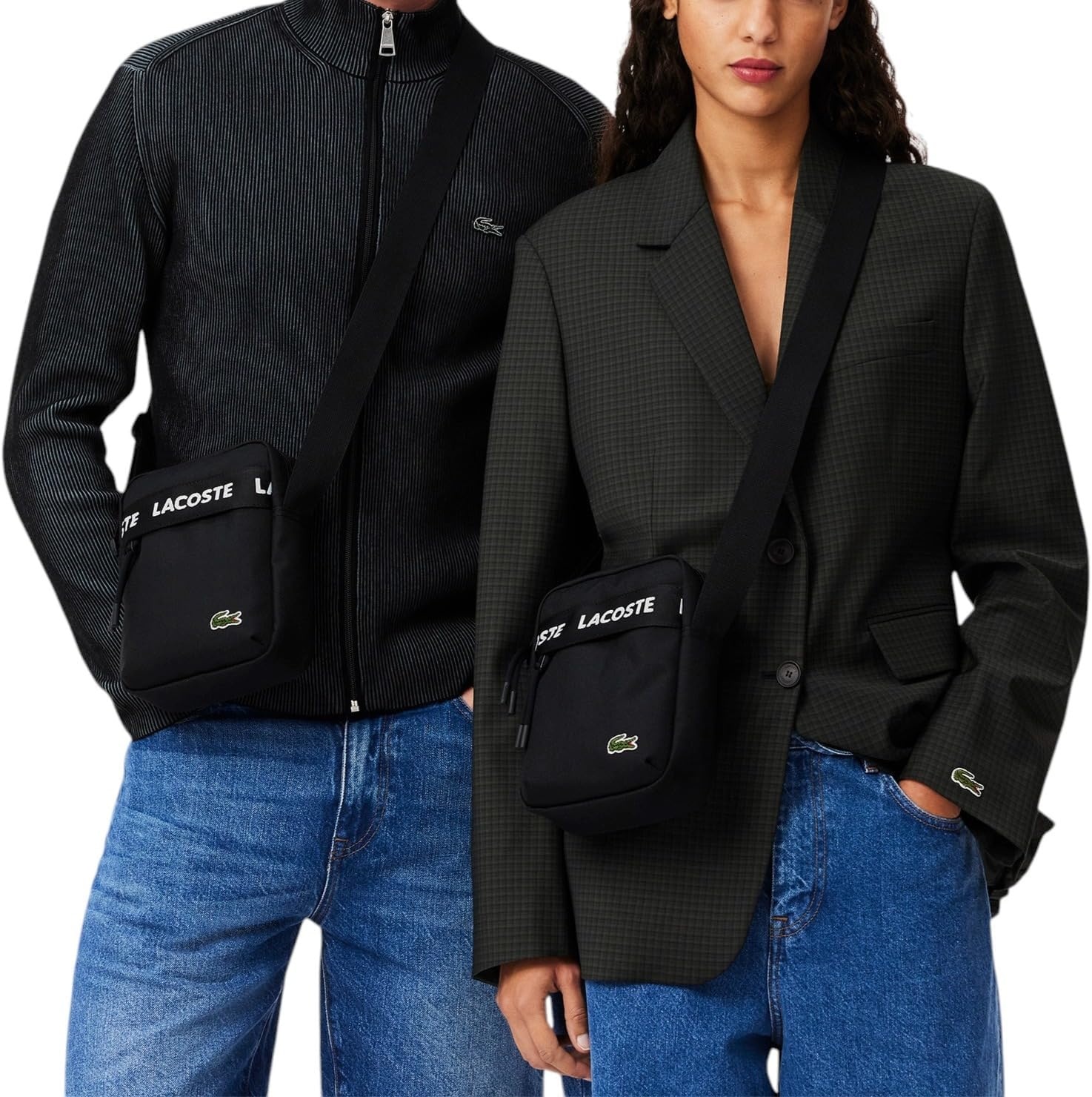 image:imageLacoste Unisex Neocroc Seasonal Crossbody BagTape Black