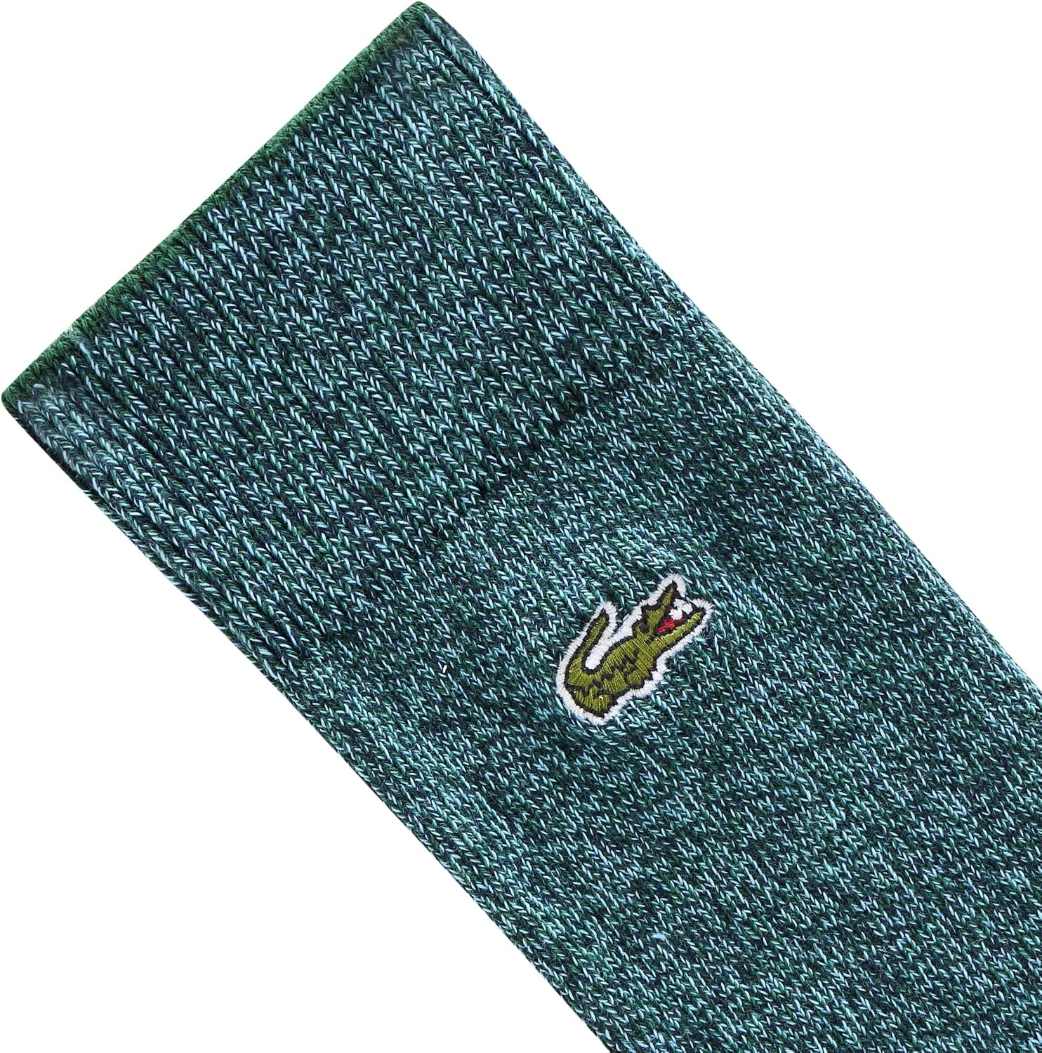 image:imageLacoste Unisex Woven Colorful High Ankle SocksBlue Flour Green