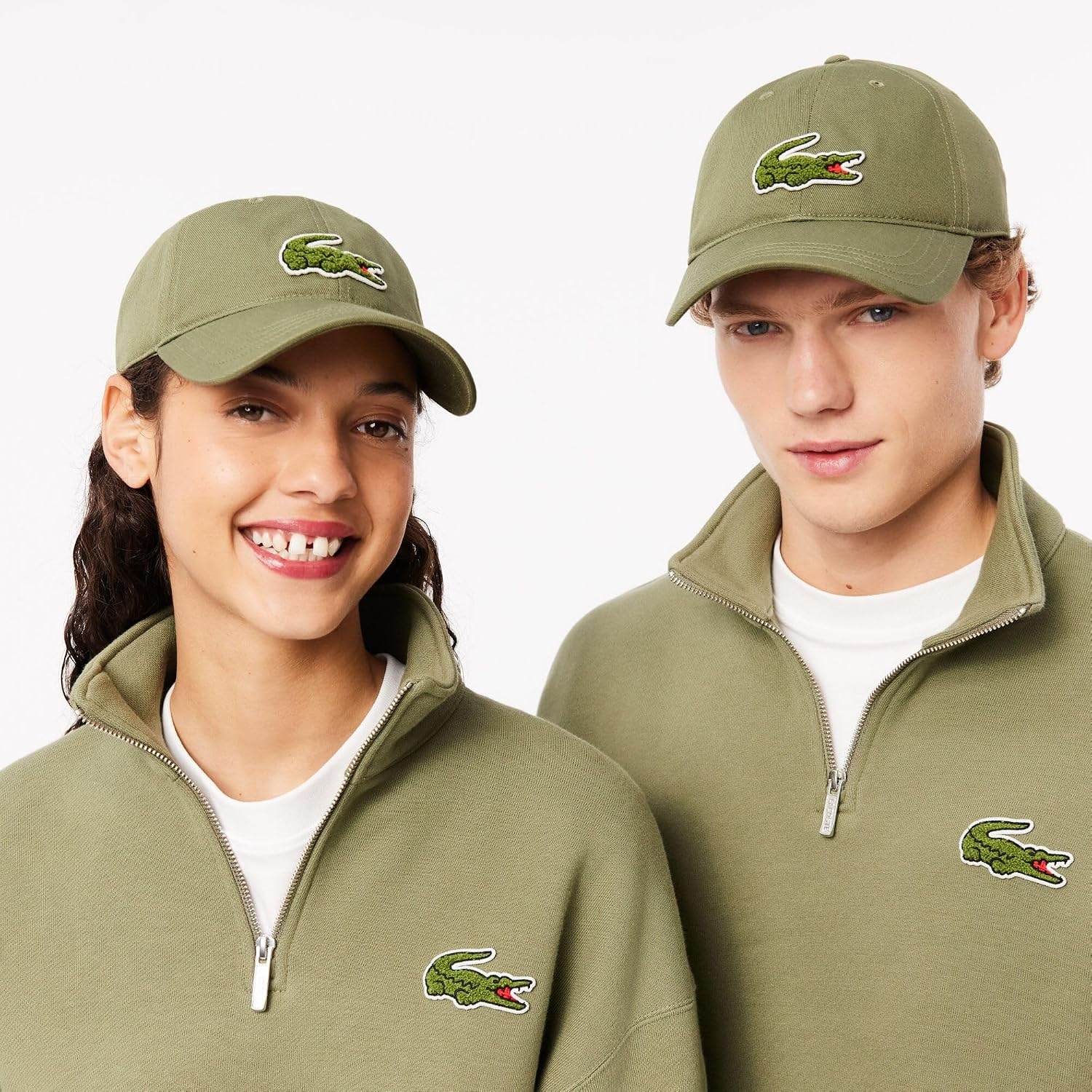 image:imageLacoste UnisexAdult Crocodile Badge Twill CapKhaki