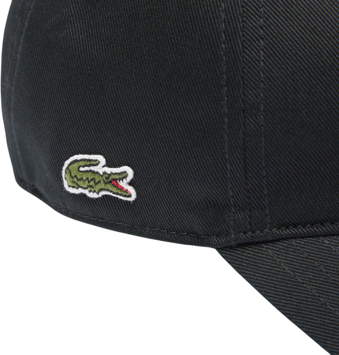image:imageLacoste UnisexAdult Organic Side Logo Cotton Twill CapBlack