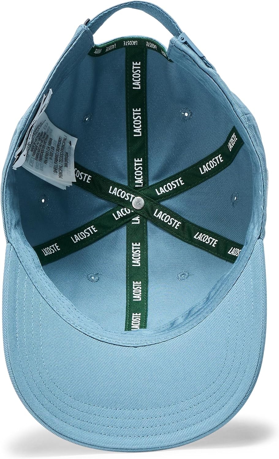 image:imageLacoste UnisexAdult Organic Side Logo Cotton Twill CapBlueWhite