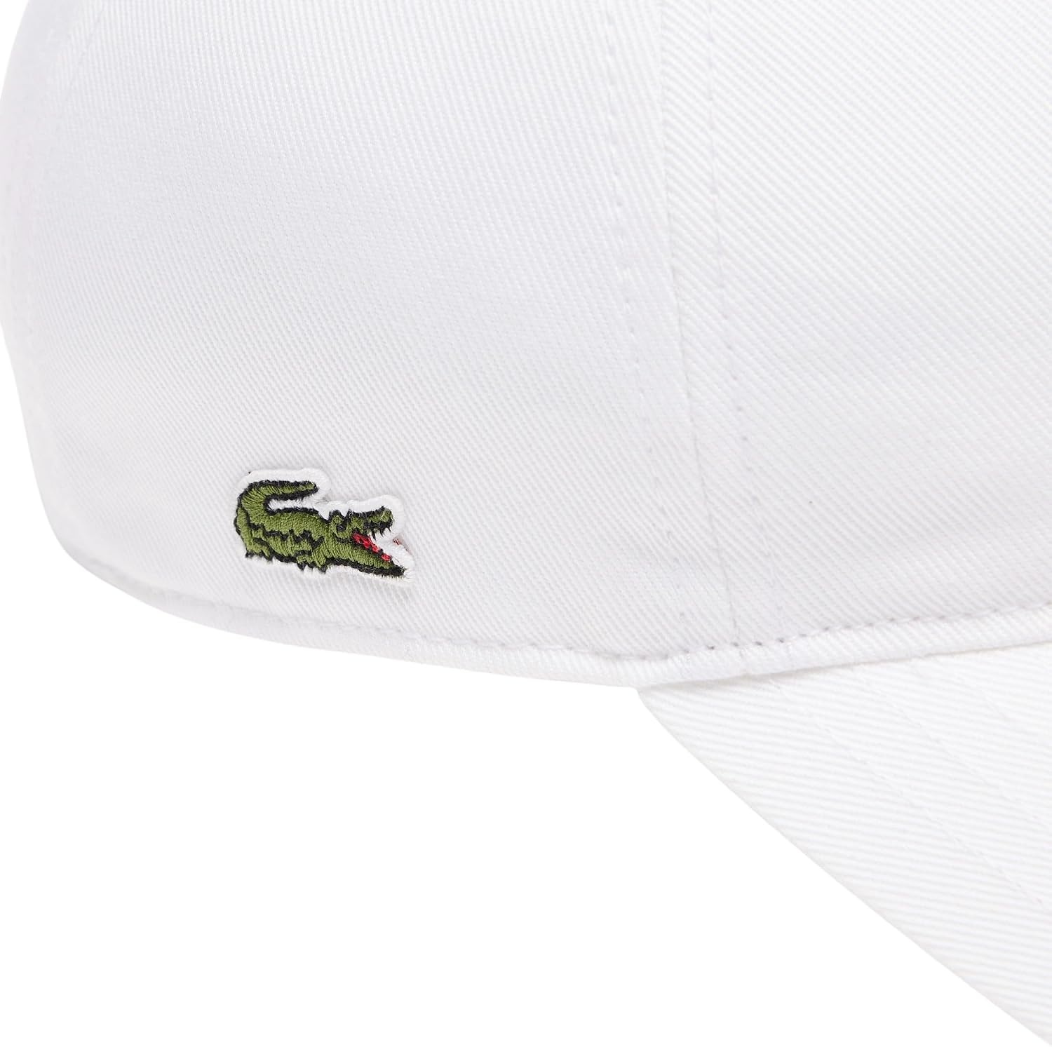 image:imageLacoste UnisexAdult Organic Side Logo Cotton Twill CapWhite