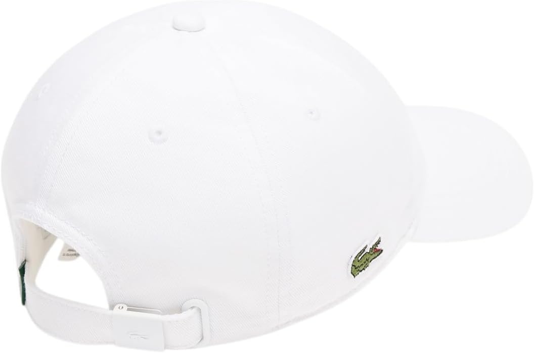 image:imageLacoste UnisexAdult Organic Side Logo Cotton Twill CapWhite