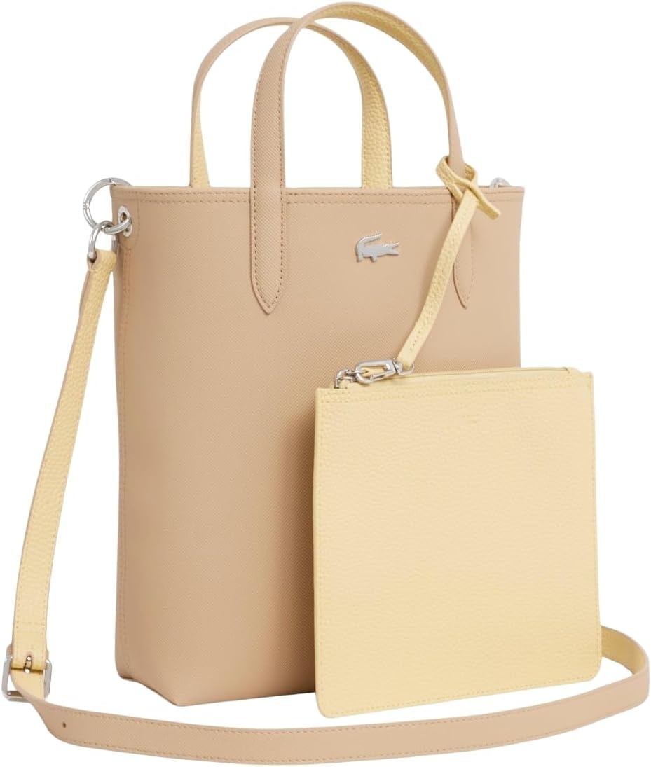 image:imageLacoste Womens Anna Vertical Reversible Tote Viennois Soja One Size