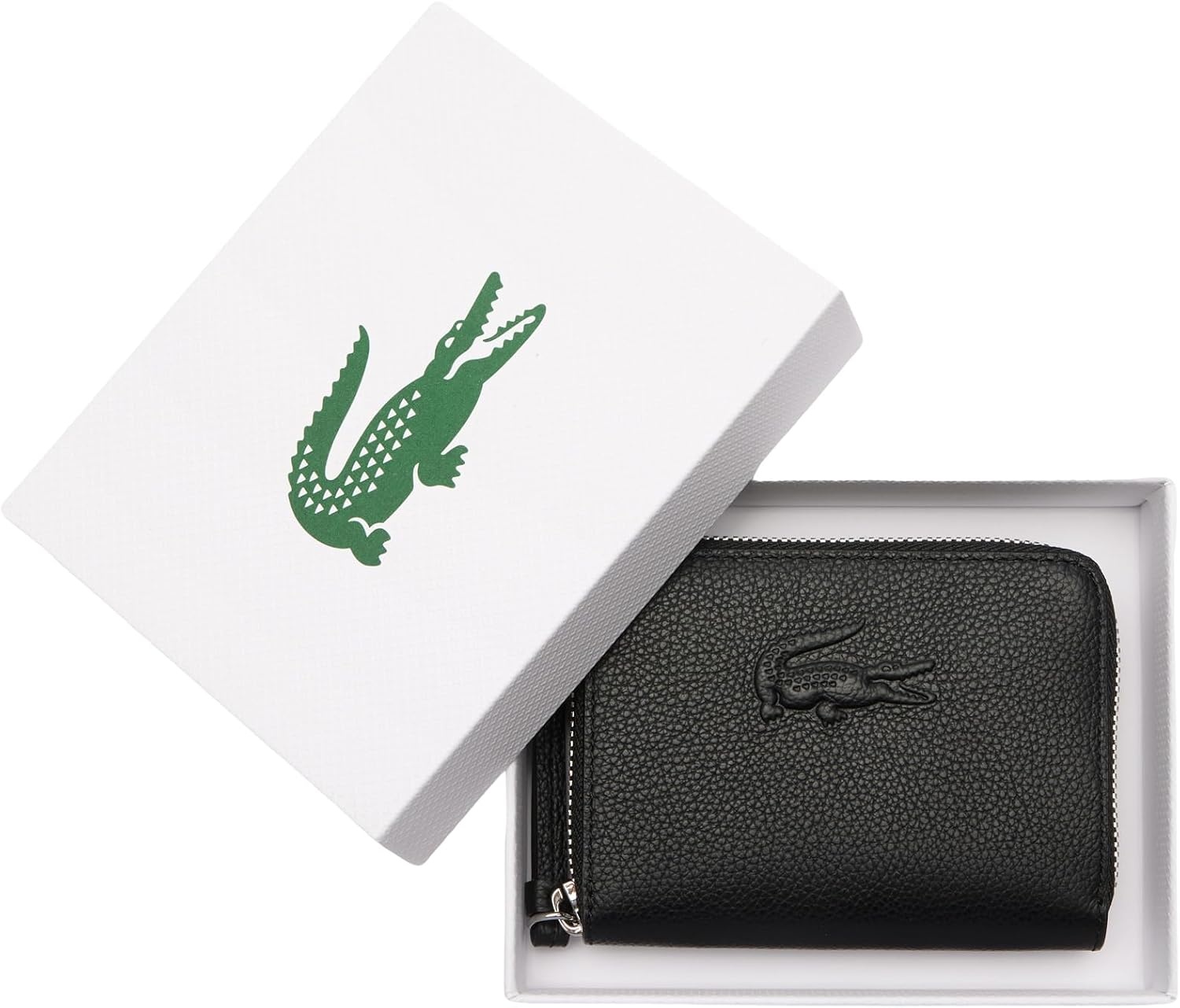 image:imageLacoste Womens City Court Grain Leather Coin Purse Black One Size