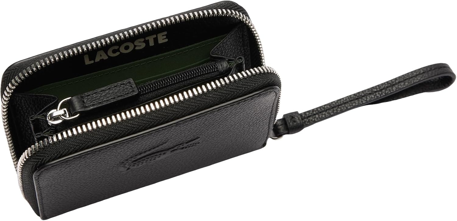 image:imageLacoste Womens City Court Grain Leather Coin Purse Black One Size