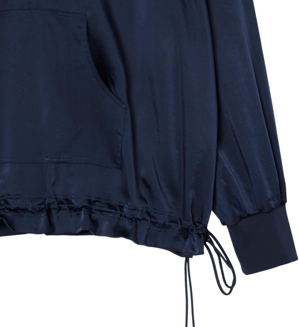 image:imageLacoste Womens High Zipped Neck Oversized Popover JacketNavy Blue