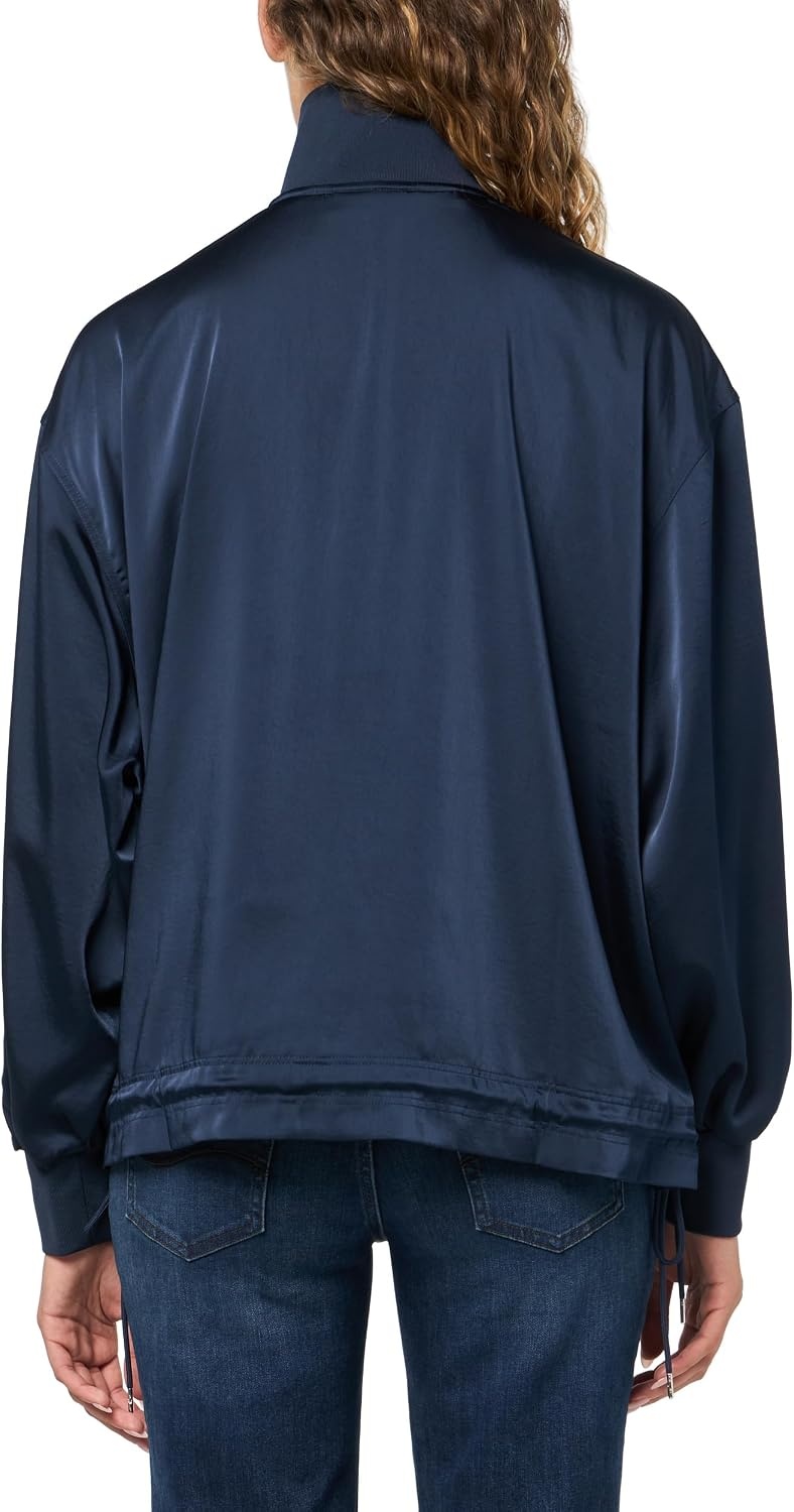 image:imageLacoste Womens High Zipped Neck Oversized Popover JacketNavy Blue