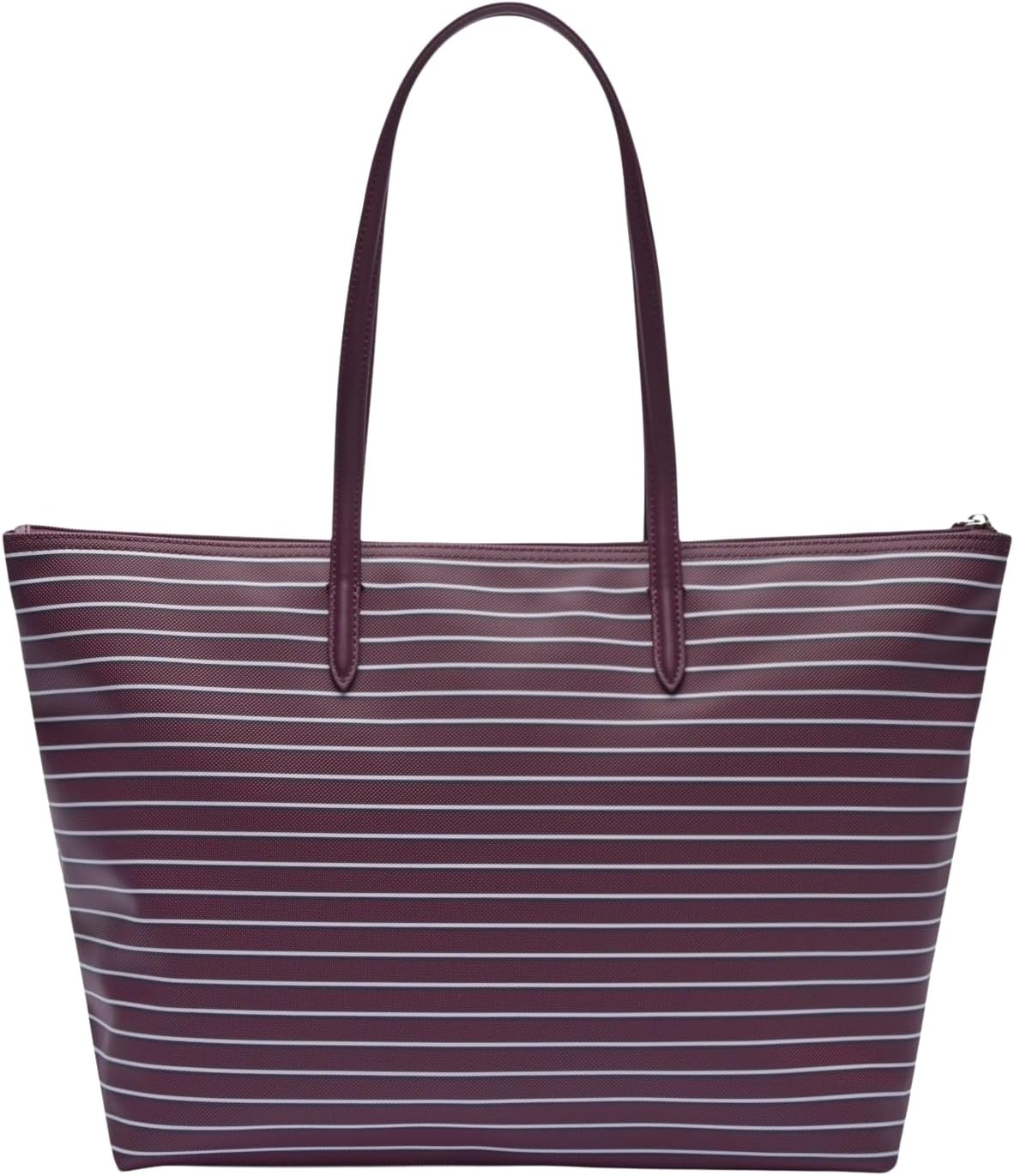image:imageLacoste Womens Large Shopping Bag Winetasting White Stripes One Size