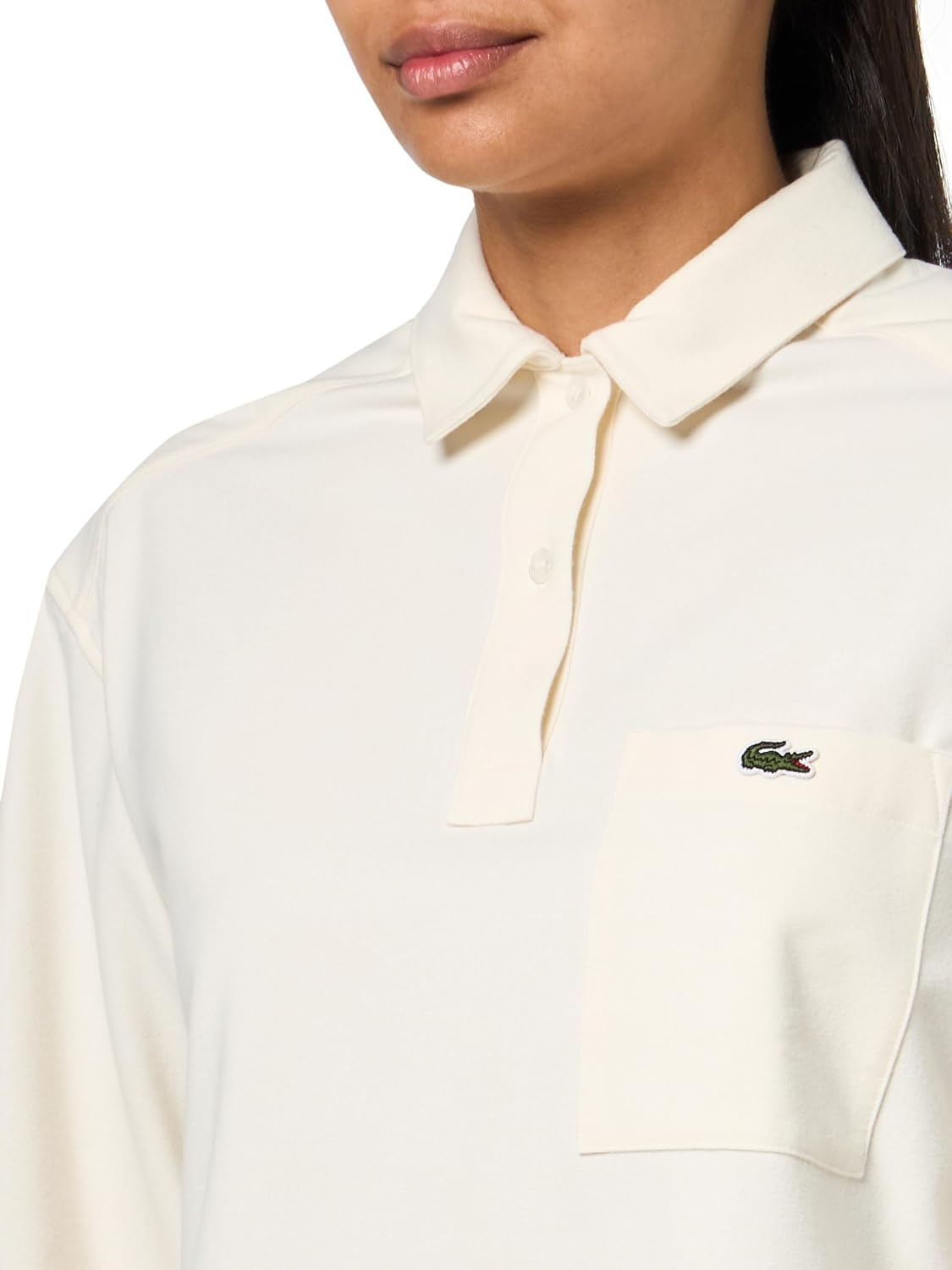 image:imageLacoste Womens Oversize Ls Polo Woven ShirtLapland