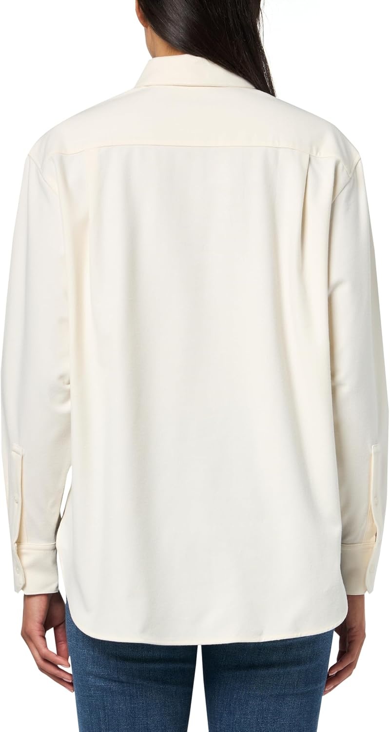 image:imageLacoste Womens Oversize Ls Polo Woven ShirtLapland